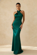 Bianca Crossover Halter Neck Dress