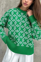 Chic on-trend Jacquard Sweater