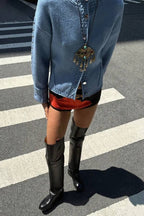 Ice Blue Studded Cardigan