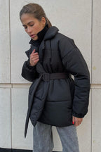 Structured Quilted Notch Collar Coat