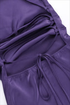 Satin Slit Strap Gothic Dress