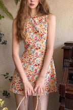 Crewneck Ruched Tank Mini Dress