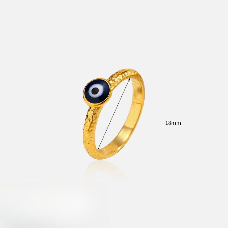 Vintage Gold Plated Lapis Lazuli Stainless Steel Ring