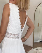 Sol Premium V Neck Lace Tank Top Dress Wardrobe Essential