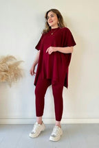 Fresh and elegant knitted two-piece set