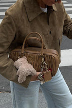 Solid Buttoned Long-Sleeve Casual Jacket