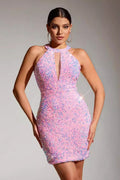 Sexy Round Neck Sleeveless Sequin Dress