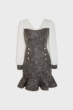 Dim Grey Mermaid Hem Mini Dress
