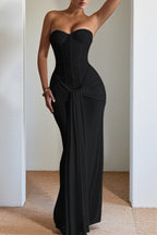Defined Waist Maxi Party Dress