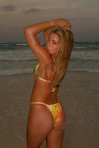 Floral Print Wide Tie Bikini Set
