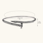 Stylish Unique Zircon Nail Open Bangle Bracelet