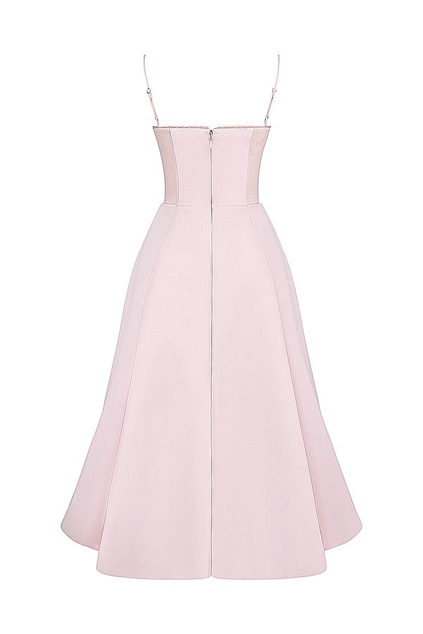 Lorraine Premium Strapless V Neck Sleeveless Tutu Maxi Dress Designer Edit