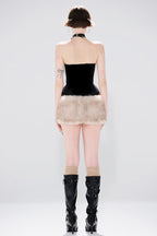 Solid Color Backless Tube Fleece Two Piece Set