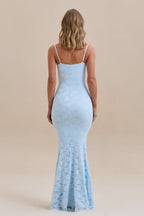 Backless Bodycon Maxi Lace Dress