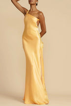 Satin One Shoulder Bodycon Formal Dress