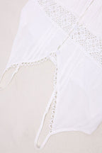 Lace Trim Sheer Flowy Boho Dress