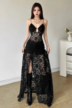 Nibber Sexy Lace Maxi Dress