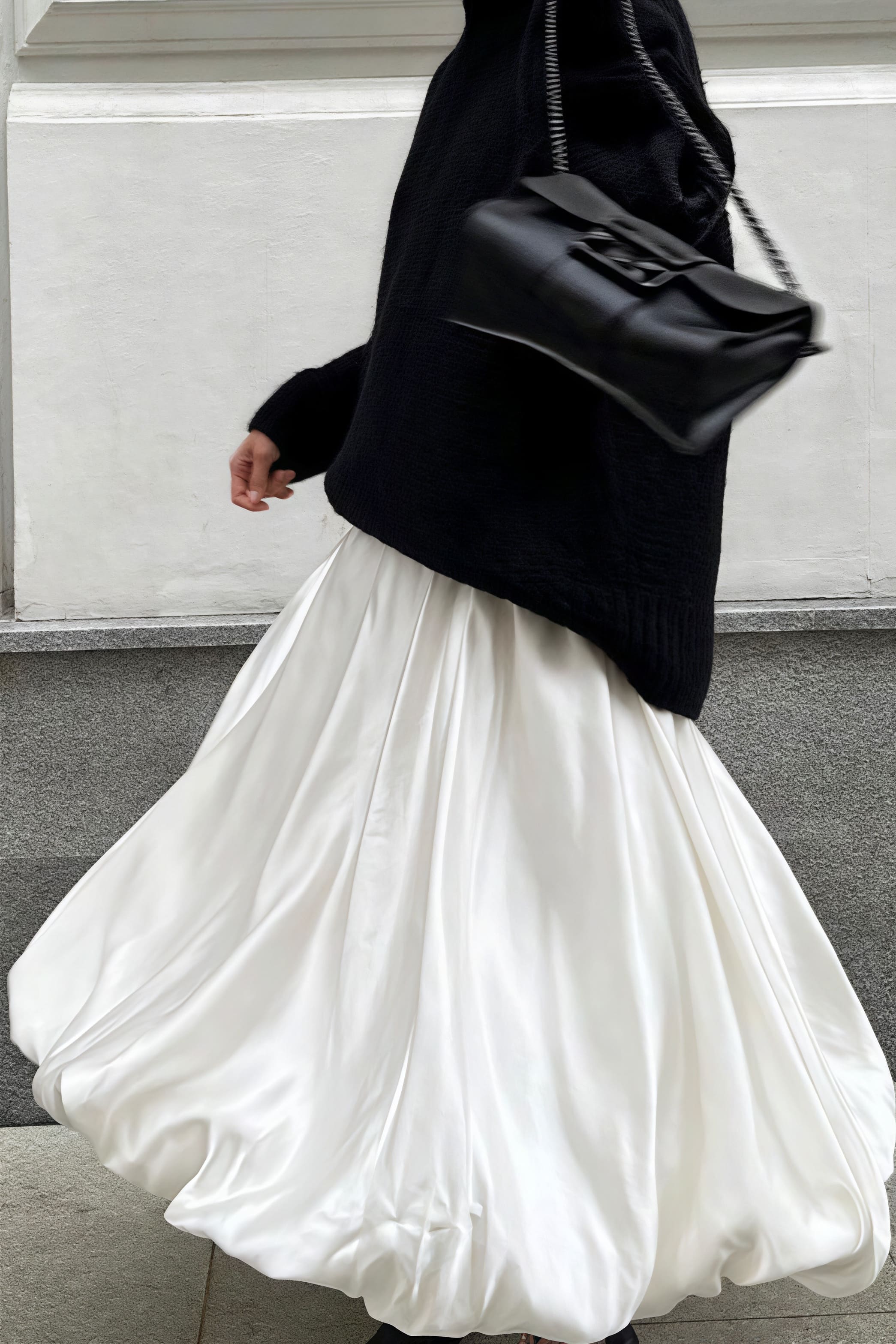 Simple High Waist Flared Skirt
