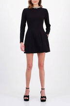Women's Delphi Embellished Long-Sleeve Mini Dress