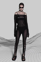 Rhinestone Graphic Long Sleeve Top