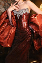 Handmade Lace Embroidered Beaded Gown Prom Dress