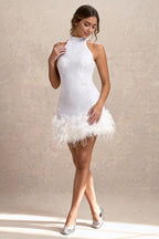 Shiny Fuzzy Sequin Bodycon Party Dress