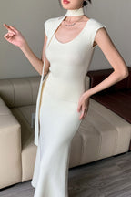 Ribbed High-End Knit Cardigan Tank Wide-Leg Pants Three Piece Set