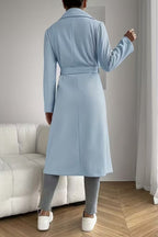 Long Pocket Notch Lapel Overcoat
