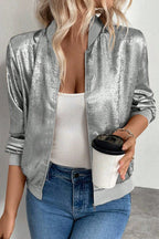 Stylish Loose-fitting Long-sleeved Zipper Casual Jacket