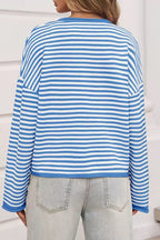 Striped Color Block Cardigan