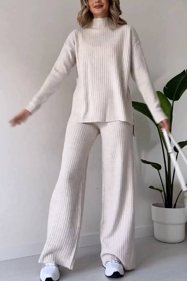 Chic Slit Casual Two-piece Set