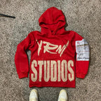 Geometric Print Pullover Hoodie