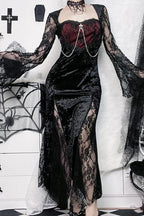 Split Lace Sleeve Gothic Dress
