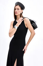 Elegant Knit Sleeveless Sweater Dress