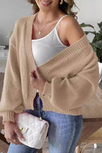 Fashion Trend Lantern Sleeve Simple Casual Coat