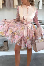 DALEYZA PEACH VISCOSE DRESS