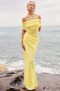 Diagonal Ruched Sheer Birthday Dress