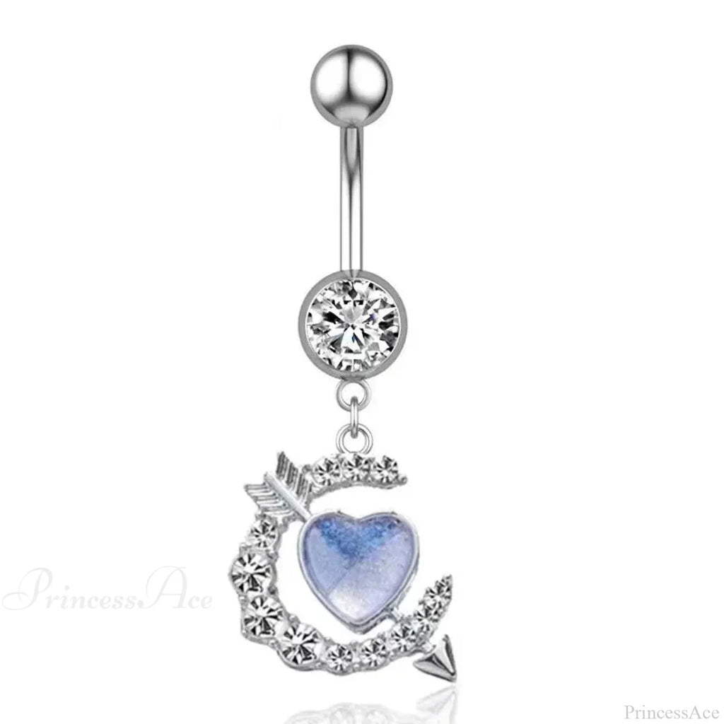 AB Butterfly Lunar Pink Gothic Belly Ring