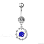 AB Butterfly Lunar Pink Gothic Belly Ring
