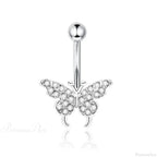 AB Butterfly Lunar Pink Gothic Belly Ring