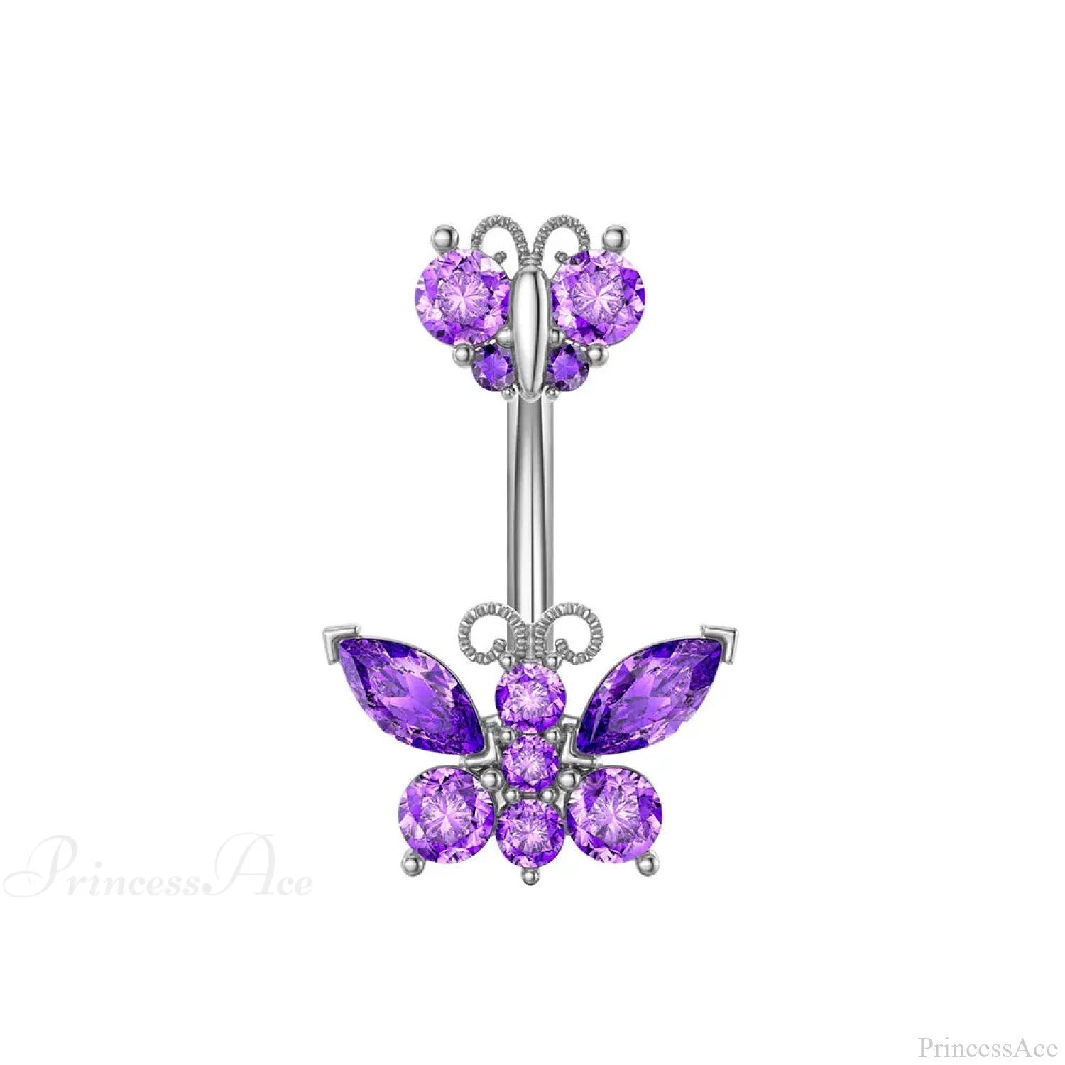 AB Butterfly Lunar Pink Gothic Belly Ring