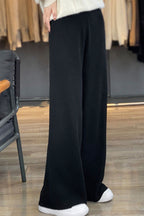 Worsted Wool Draped Knit Pants
