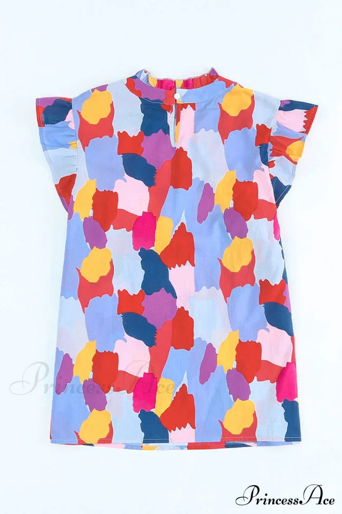 Abstract Elegant Print Top