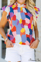 Abstract Elegant Print Top