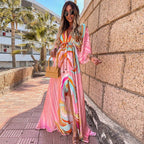 Enrica Elevated Printed Beach Dress Premium Wardrobe Essential
