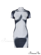 Abstract Print Rib Trendy Crop Tank Top