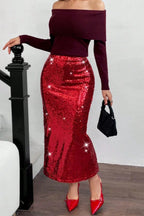 High Slit Bodycon Skirt