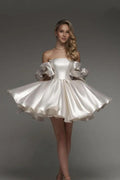 Stylish Tulle Spaghetti Strap Short Mini Dress