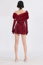 Crystal Embellished Strapless Bandage Dress