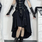 Acubi Black Swing A-line Skirt